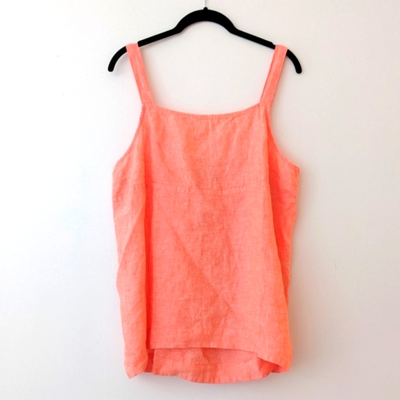 Athleta Tops - Athleta Voyager Linen Tank Top Sunset Glow XL